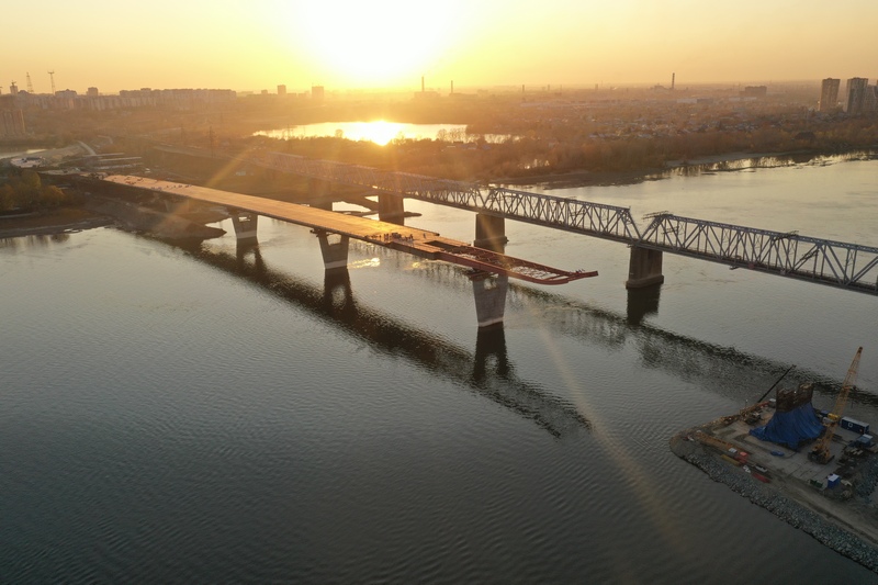 Пролетное строение моста через Обь увеличилось еще на 39 метров