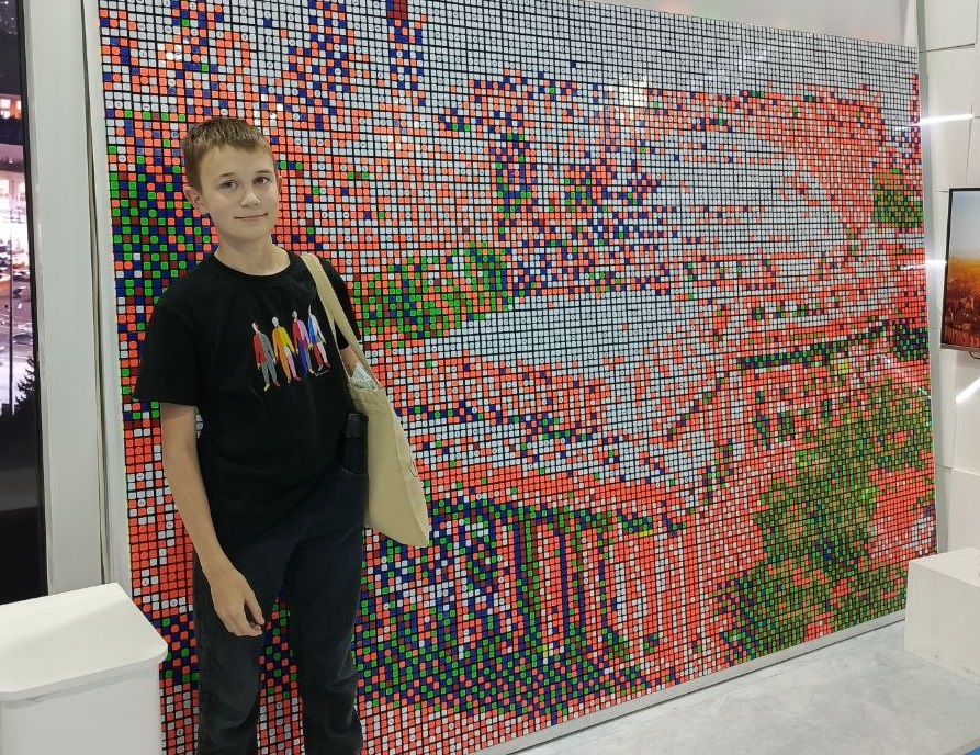 Картина из 2000 кубиков Рубика украсила стенд Новосибирской области на выставке-форуме «Россия»